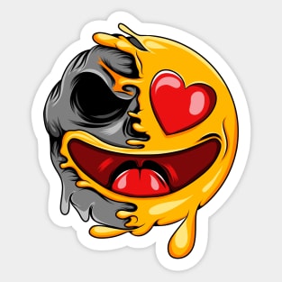 Heart Eye Zombie Emoji Sticker